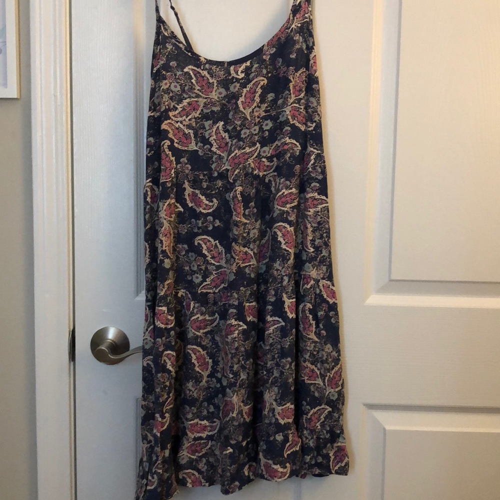 Floral, paisley mini dress.